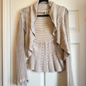 Studio M Cream Knit Women's Shrug